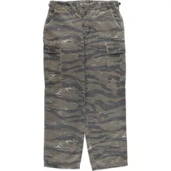 古着 民間品 迷彩柄 タイガーストライプカモ ミリタリー カーゴパンツ USA製 MEDIUM-REGULAR メンズw34相当/eaa611144