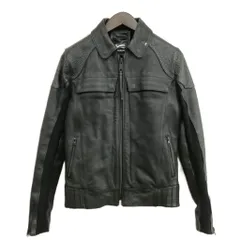 デンハム DENHAM レザージャケット ライダースジャケット S ブラック