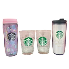 186000 現状品 STARBUCKS スターバックス タンブラー グラス 4点まとめ売り