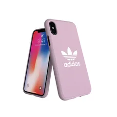 アディダスオリジナルス iPhone X/XS ケース アディカラーシリーズ クリアピンク [adidas OR Moulded Case Canvas FW18 for iPhone X/XS Clear Pink adicolor]