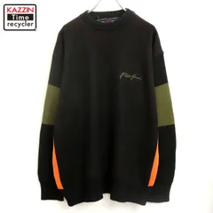90s vintage カラー切替 ニットセーター メンズ 表記XLサイズ