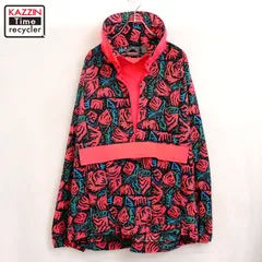 90s vintage 総柄 プルオーバー ナイロンジャケット メンズ 表記XLサイズ