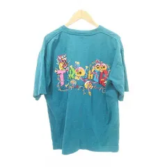 スラッシャー THRASHER 半袖 Ｔシャツ バックプリント Lサイズ 水色 スカイブルー MMT