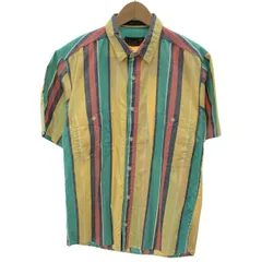 Eddie Bauer　ストライプシャツ　半袖　トップス　レギュラーカラー　胸ポケット　古着　/1930