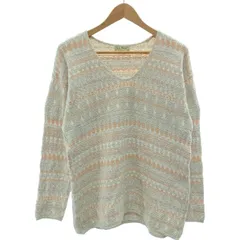 L.L. Bean　セーター　80s vintage　80年代　OLD　長袖　トップス　Vネック　ボーダー　USA製　アウトドア　古着　/1151