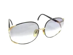 ChristianDior クリスチャンディオール 2250 49 サングラス メガネ 眼鏡 レディース メンズ ブラック系×ゴールド系 DK5083