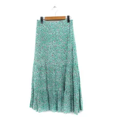 スピック&スパン Spick&Span フレア スカート ロング 総柄 36 グリーン 緑 /KT12