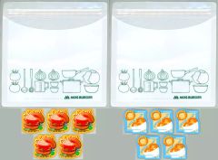 [중고] 상품 세트 야채 & 조리기구 지퍼 가방 & 플레이크 씰 세트 [이치 반 쿠지 모스 버거 2] E 상