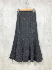 MAJESTIC LEGON マジェスティックレゴン ツイード マーメイド スカート sizeS/黒 ■■レディース