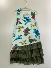 【中古品】 JUNYA WATANABE ジュンヤワタナベ FLOWER ONE-PIECE  UM-O029 フラワー プリント レイヤード ワンピース レディース  【170-260213-em-48-min】
