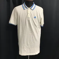 adidas【アディダス】 半袖ポロシャツ【メンズO/XL程度/白系/white】ゴルフウェア/スポーツウェア/Tops/Shirt◆BJ150-e