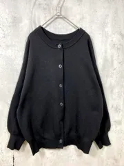 moment+ モーメントプラス 前後2WAYスポンディッシュエアニットボーダー カーディガン sizeM/黒  ■■レディース