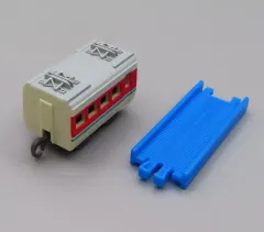 【中古】おもちゃ 381系特急やくも(中間車)+直線レール1本 「カプセルプラレール 過去と未来が交錯する今昔物語編」