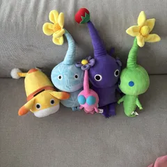 任天堂 ピクミン ぬいぐるみ 紫 羽 氷 ヒカリ オッチン セット 三英貿易