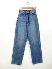 CLASSICAL ELF クラシカルエルフ elf019 ゆったりハイウエスト ワイド ストレート 無地 デニムパンツ sizeS/ブルー ■■レディース