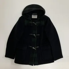 ◆ LONDON TRADITION ロンドントラディション ダッフルコート イングランド製 ショート丈 アウター チェック柄 濃紺 サイズ不明 メンズ 古着
