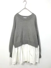 美品 GLOBAL WORK グローバルワーク GW621523AD シャツドッキング ニット セーター sizeM/グレー ◇■レディース