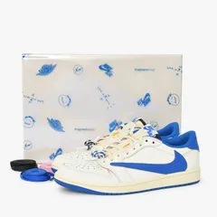Travis Scott × fragment design × Nike Air Jordan 1 Low OG ナイキ フラグメント スニーカー サイズ27.5cm 中古 4b012370
