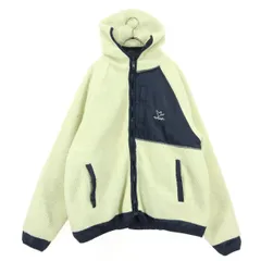 Mark Gonzales マークゴンザレス ワンポイントロゴ 長袖 ボア フリースジャケット S ホワイト メンズ 古着