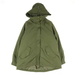 美品 green label relaxing グリーンレーベルリラクシング 長袖 モッズコート 38 カーキグリーン レディース 古着