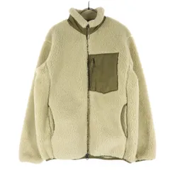 美品 UNIQLO ユニクロ 長袖 ボアジャケット S ベージュ メンズ 古着