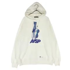 niko and... ニコアンド フロントプリント 長袖 パーカー L ホワイト メンズ 古着