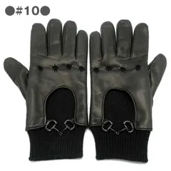 【新品】●GUCCI専用紙袋付き●グッチ 787427 (#10ブラック) 手袋 アパレル GUCCI ラムスキン ホースビット 金具 グローブ アウトレット メンズのサムネイル