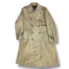 [80]260108-8386-1023 UT300 Burberry バーバリー ベージュ 肩幅44.5 着丈104 M 白抜け有 ネーム刺繍有 ボタン欠け ロング コート