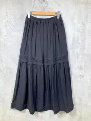 NOLLEY'S ノーリーズ 定価9900円 ピンタックギャザーロング スカート size38/黒 ■■レディース