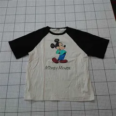 ◇ Θ ディズニー Disney ミッキーマウス ラグランTシャツ メンズ E  【1601260006802】