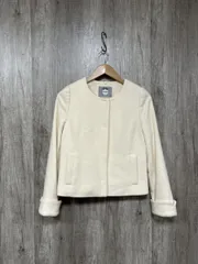 Rirandture リランドチュール アンゴラ混 ノーカラー コート size2/白 ◆■ レディース