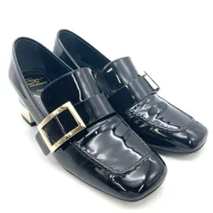ロジェヴィヴィエ Roger vivier ゴールドプレート ヒール パンプス エナメル ブラック 22.5cm レディース【中古】