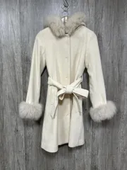 ROYAL PARTY ロイヤルパーティ ウール混 ロング コート size2/アイボリー ◆■ レディース