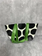 kate spade ケイトスペード ドット柄 ショッパー トート バッグ sizeF/白ｘ黒×緑 ■■ レディース