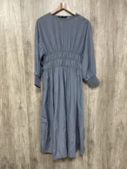 ZARA ザラ シャーリング ロング Aライン ワンピース sizeS/水色 ■◇ レディース