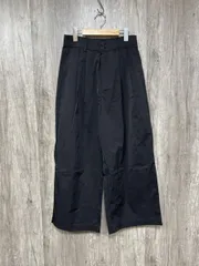 ZARA ザラ ナイロン ワイド パンツ sizeL/黒 ■■ レディース