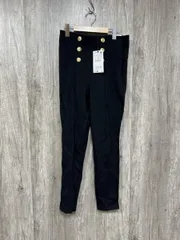 美品 ZARA ザラ ハイウエスト スパッツ スラックス パンツ sizeL/黒 ■■ レディース