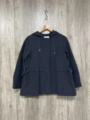 Couture brooch クチュールブローチ サイドリボン マウンテンパーカー ジャケット size38/紺 ■◇ レディース