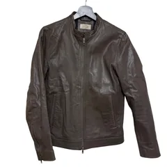  JOURNAL STANDARD relume（ジャーナルスタンダード レリューム シングルライダースジャケット レザージャケット ゴートレザー ブラウン系【DD137】