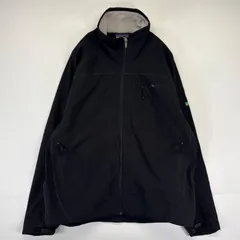 古着 パタゴニア patagonia ナイロンジャケット フィギュア4ジャケット ソフトシェル ワンポイントロゴ L  ブラック メンズ