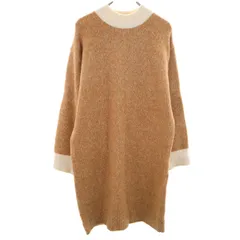 UNIQLO ユニクロ JW Anderson JWアンダーソン コラボ 長袖 ハイネック ニット ワンピース L オレンジブラウン レディース 古着