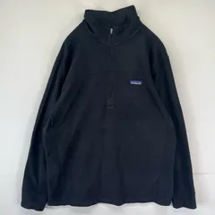 古着 パタゴニア patagonia フリーストレーナー ハーフジップ ワンポイントロゴ プルオーバー アウトドア L  ブラック メンズ