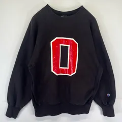 古着 90's/90年代 チャンピオン Champion USA製 スウェット リバースウィーブ スウェット クルーネック プルオーバー L  ブラック メンズ