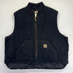 USA製 carhartt ダックベスト ブラック XL 00s 腰ゴム - メルカリ
