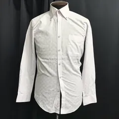 LES MUES★長袖ドレスシャツ【メンズS(37-81/薄紫/purple】形状記憶/ビジネスYシャツ/ボタンダウン/Tops/Shirt◆BJ150-b