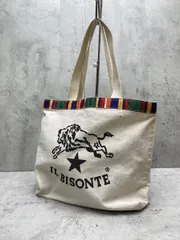 IL BISONTE イル ビゾンテ ロゴ入り トート バッグ 白 ■■レディース