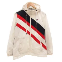 トミーヒルフィガー TOMMY HILFIGER ジャケット ウィンドブレーカー S/P 白 ホワイト フード付き /NL ■GY58