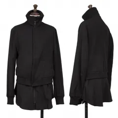 ワイズY's ウール混紡レイヤードブルゾン 黒2