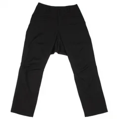 ヨウジヤマモト ノアールYohji Yamamoto NOIR ウールギャバニー切替テーパードパンツ 黒1のサムネイル