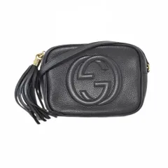 グッチ GUCCI ソーホー ディスコバッグ ショルダーバッグ レザー 黒 ブラック 308364 ☆AA★